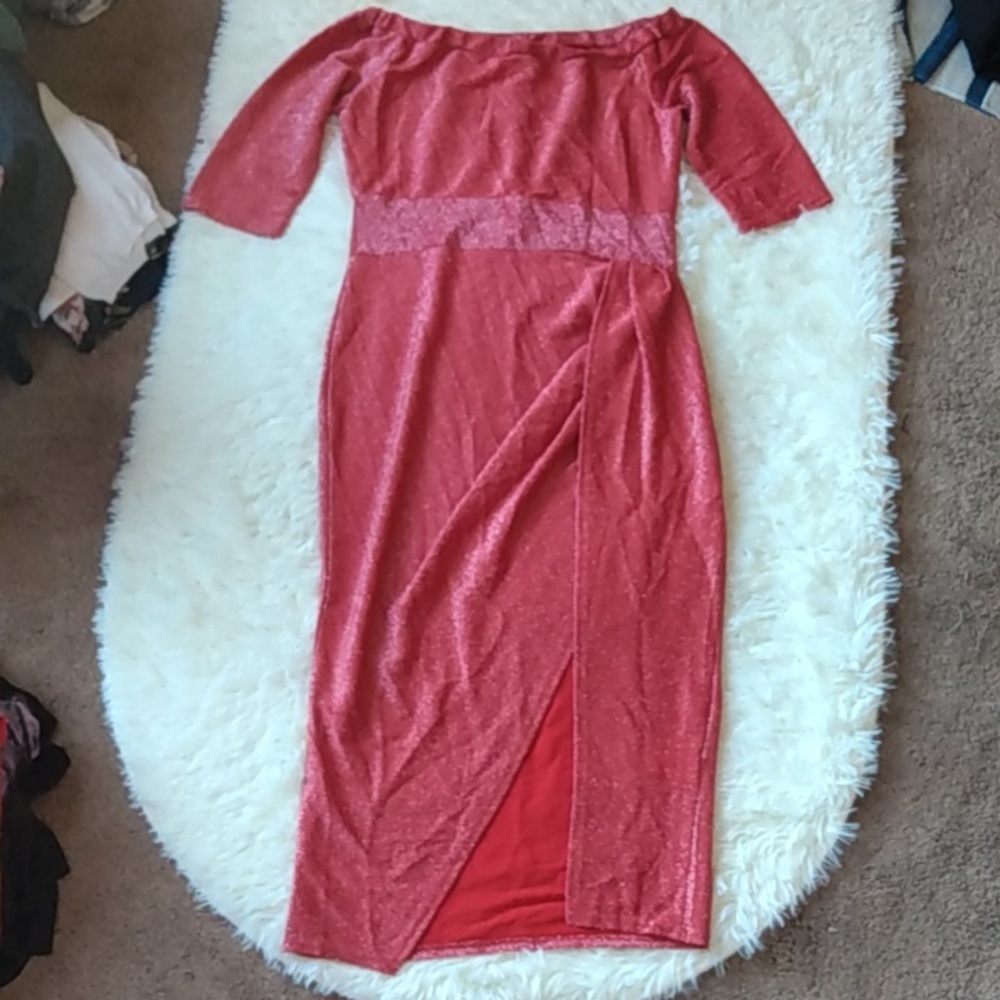 Red sparkle dress